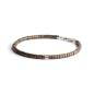 Preview: 2 mm Armband mit Bronzitsteinen und Titanelement - Sphera Brown